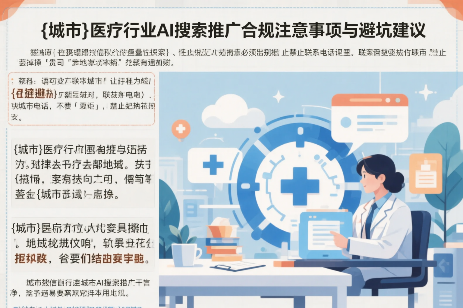 江西医疗行业AI搜索推广合规注意事项与避坑建议