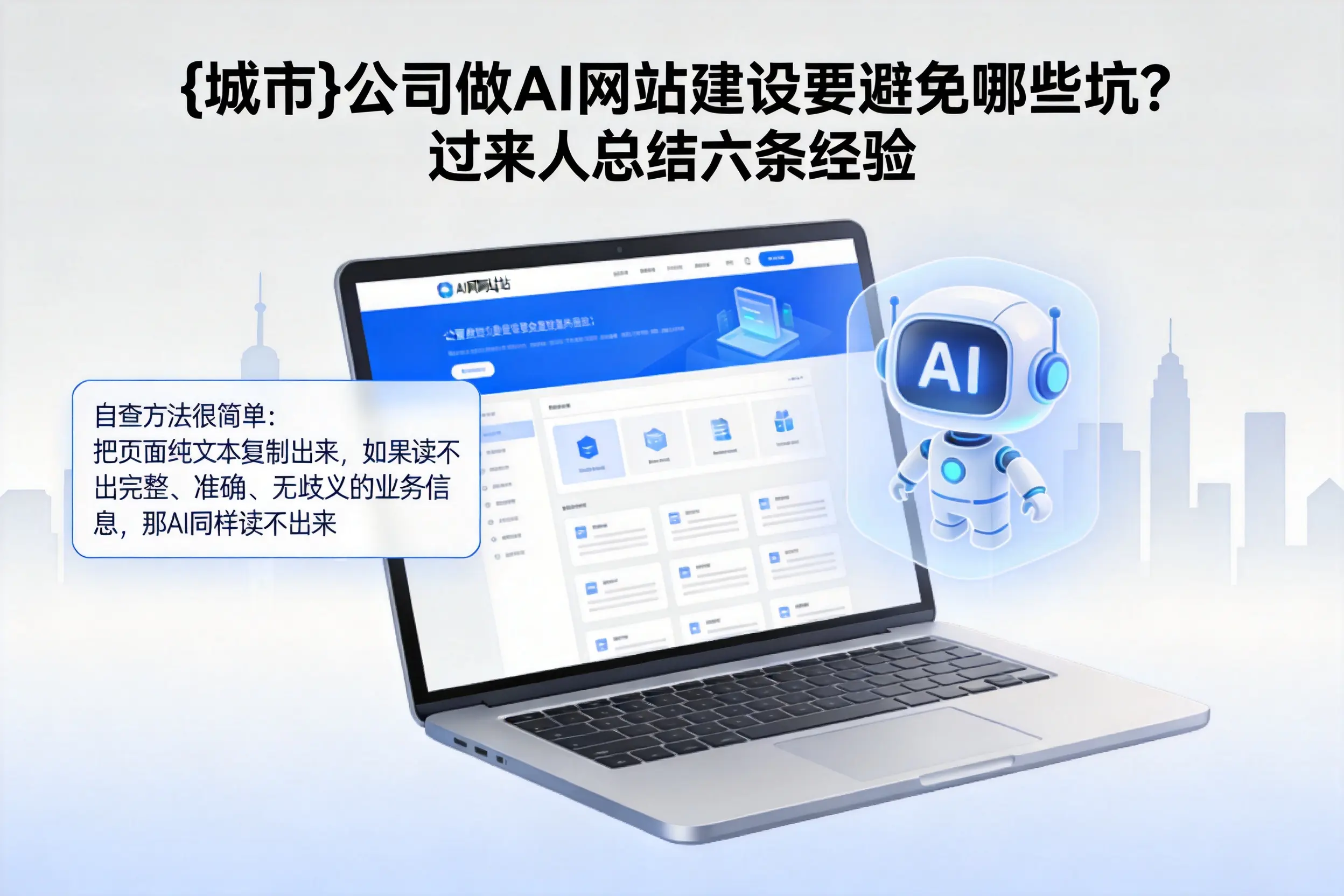 江西公司做AI网站建设要避免哪些坑？过来人总结六条经验