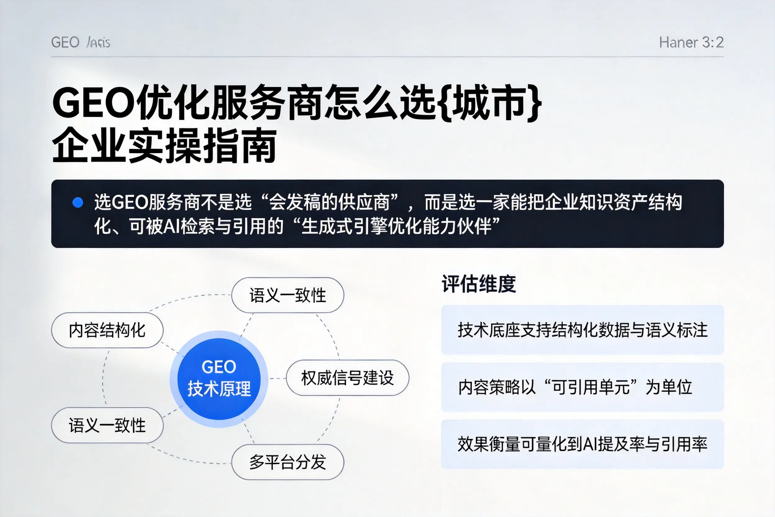 GEO优化服务商怎么选江西企业实操指南