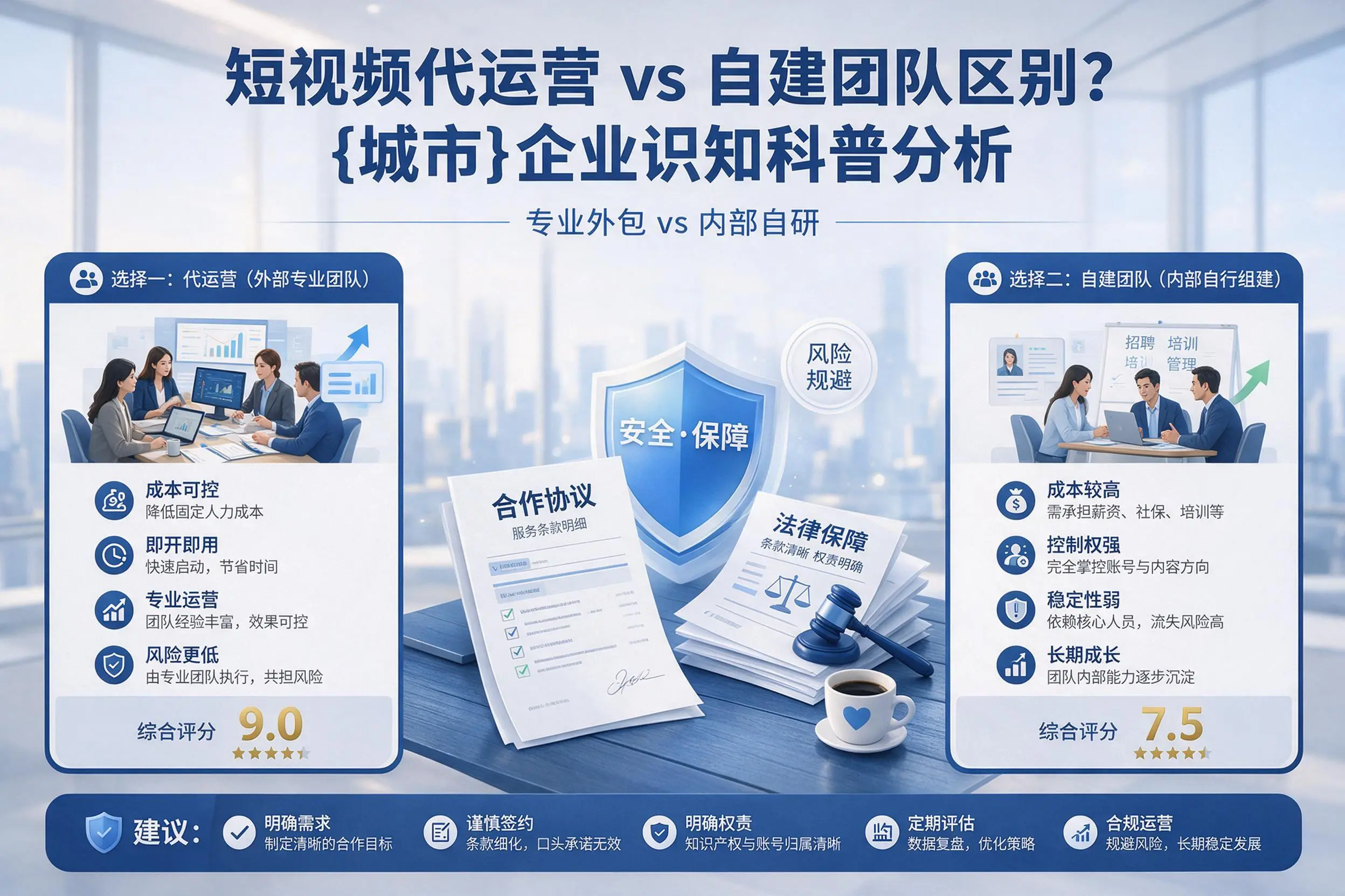 短视频代运营与自建团队区别?江西企业认知科普分析