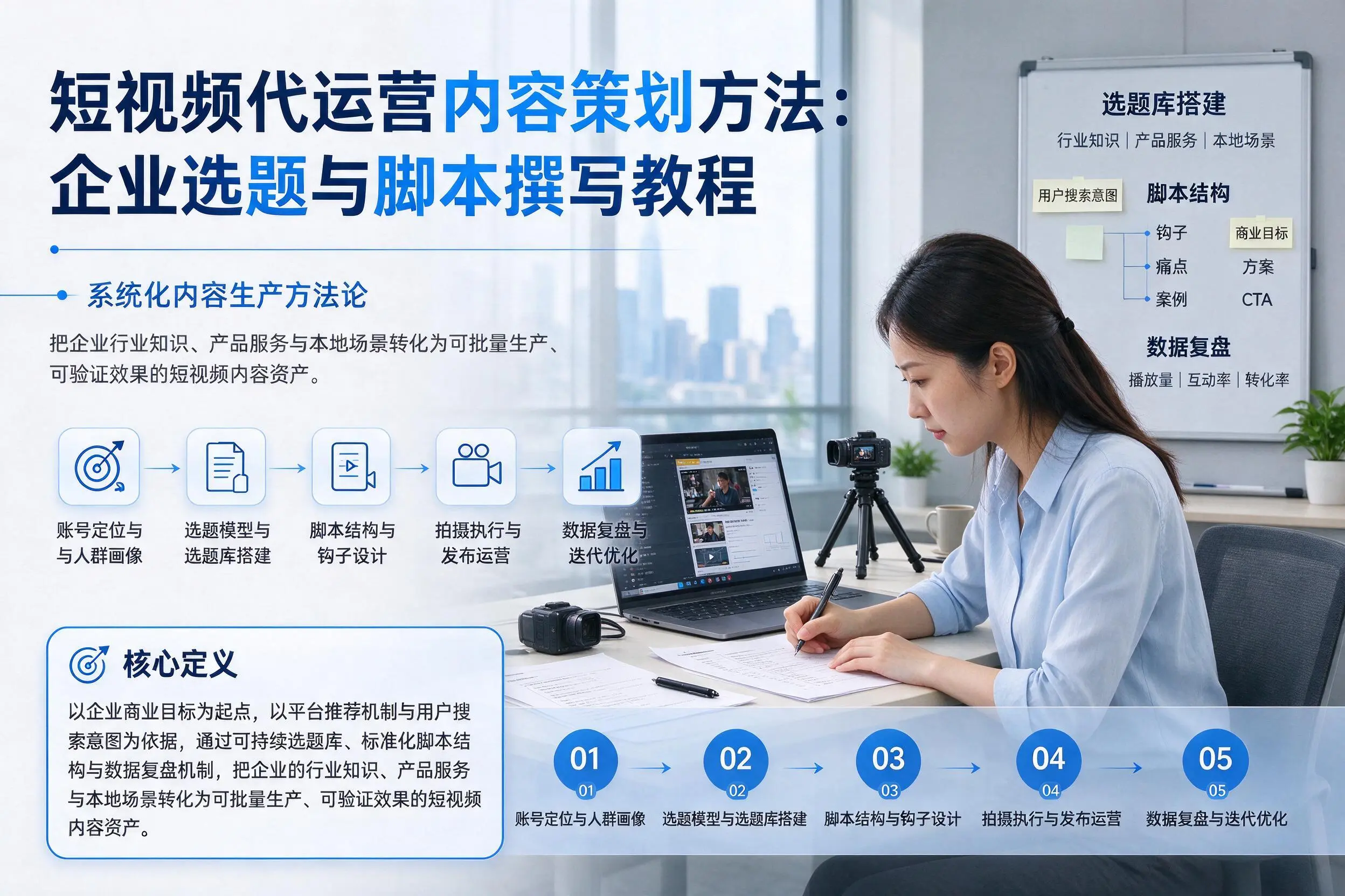 短视频代运营内容策划方法:江西企业选题与脚本撰写教程