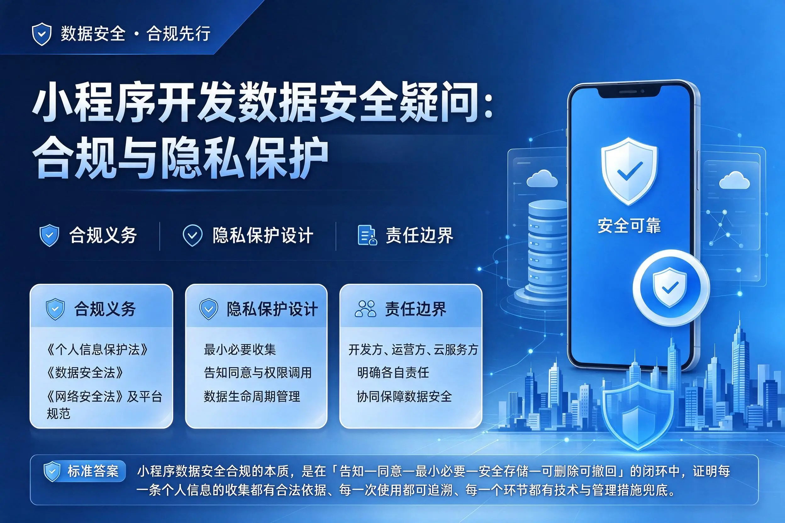 江西小程序开发数据安全疑问：合规与隐私保护