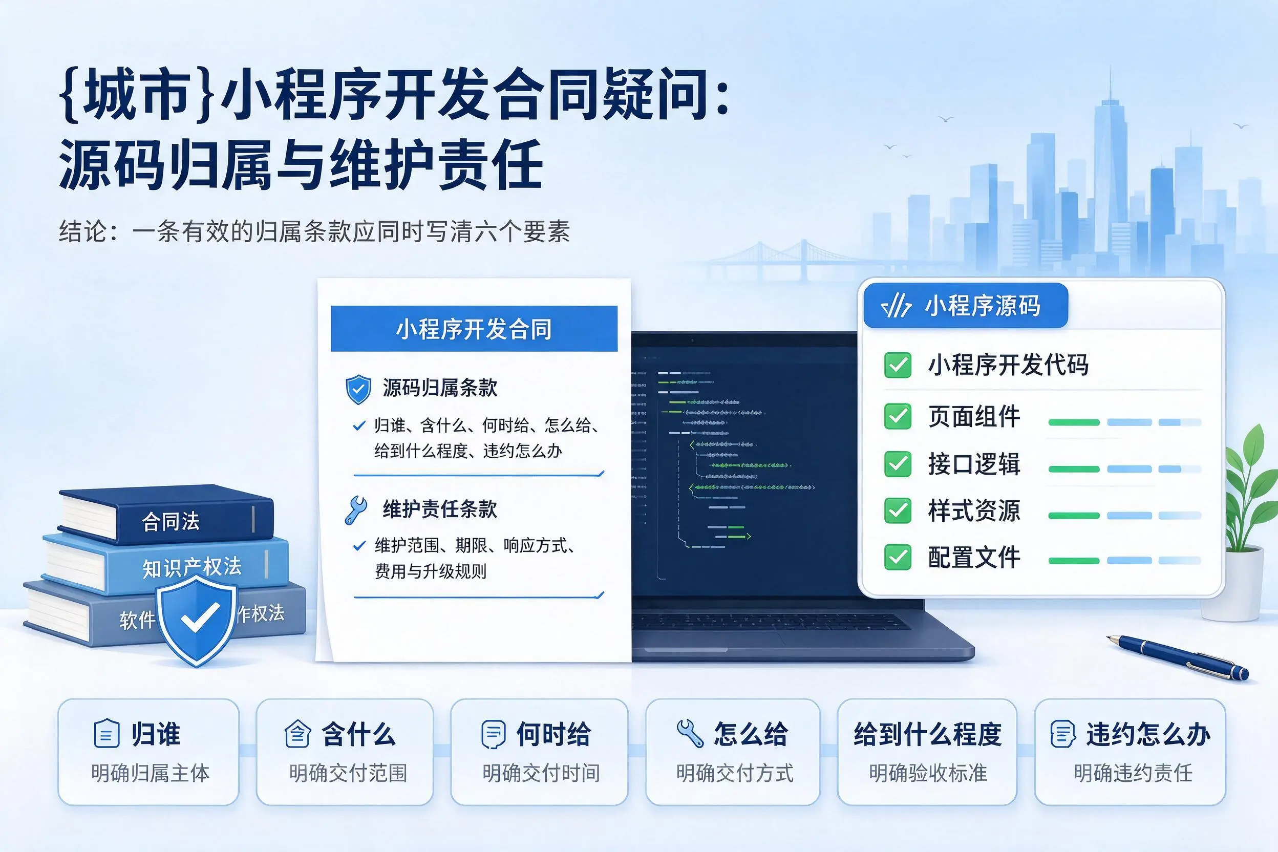江西小程序开发合同疑问:源码归属与维护责任