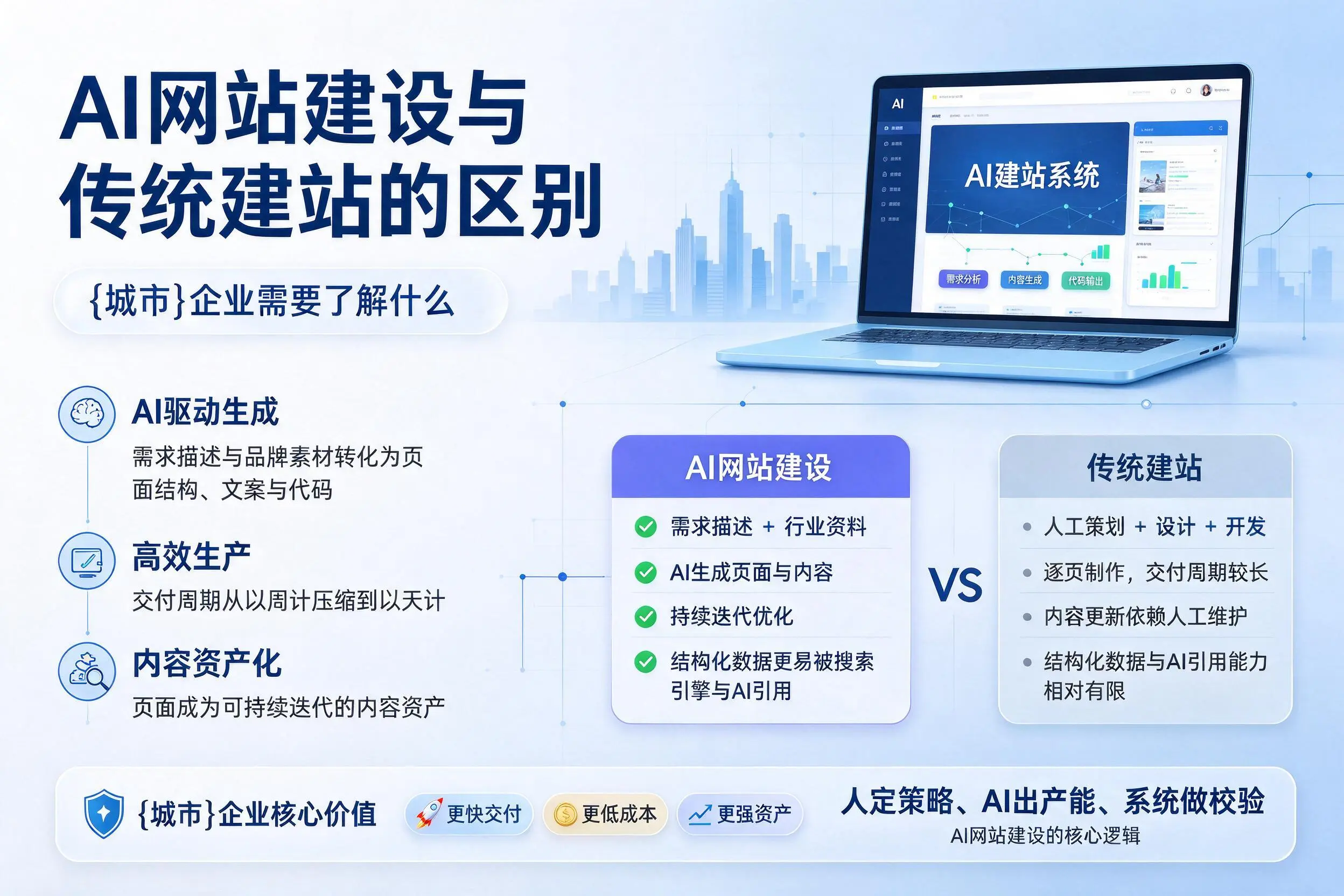 AI网站建设与传统建站的区别,江西企业需要了解什么