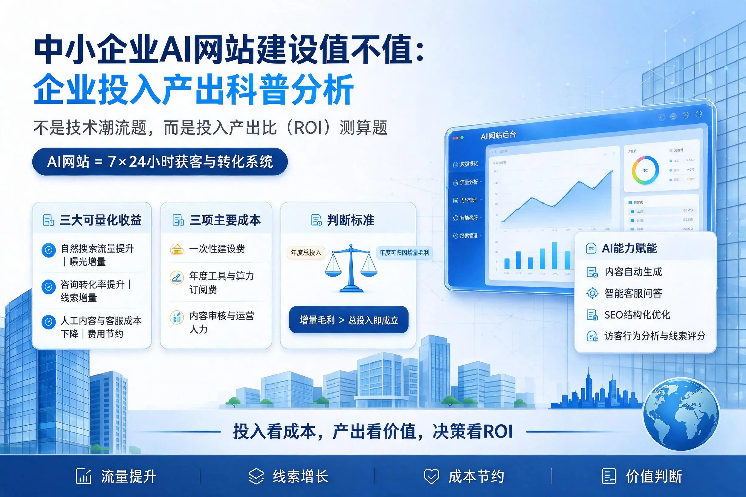 中小企业AI网站建设值不值:江西企业投入产出科普分析