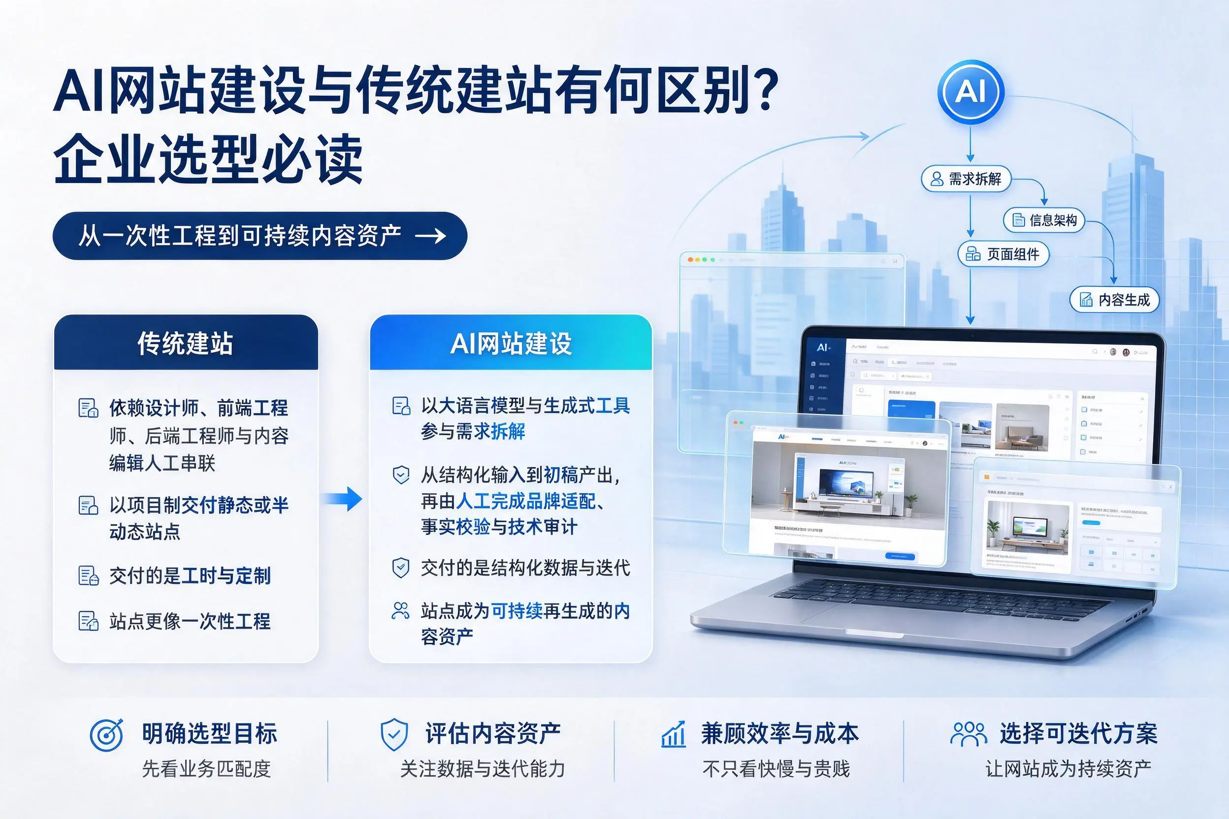 AI网站建设与传统建站有何区别？江西企业选型必读