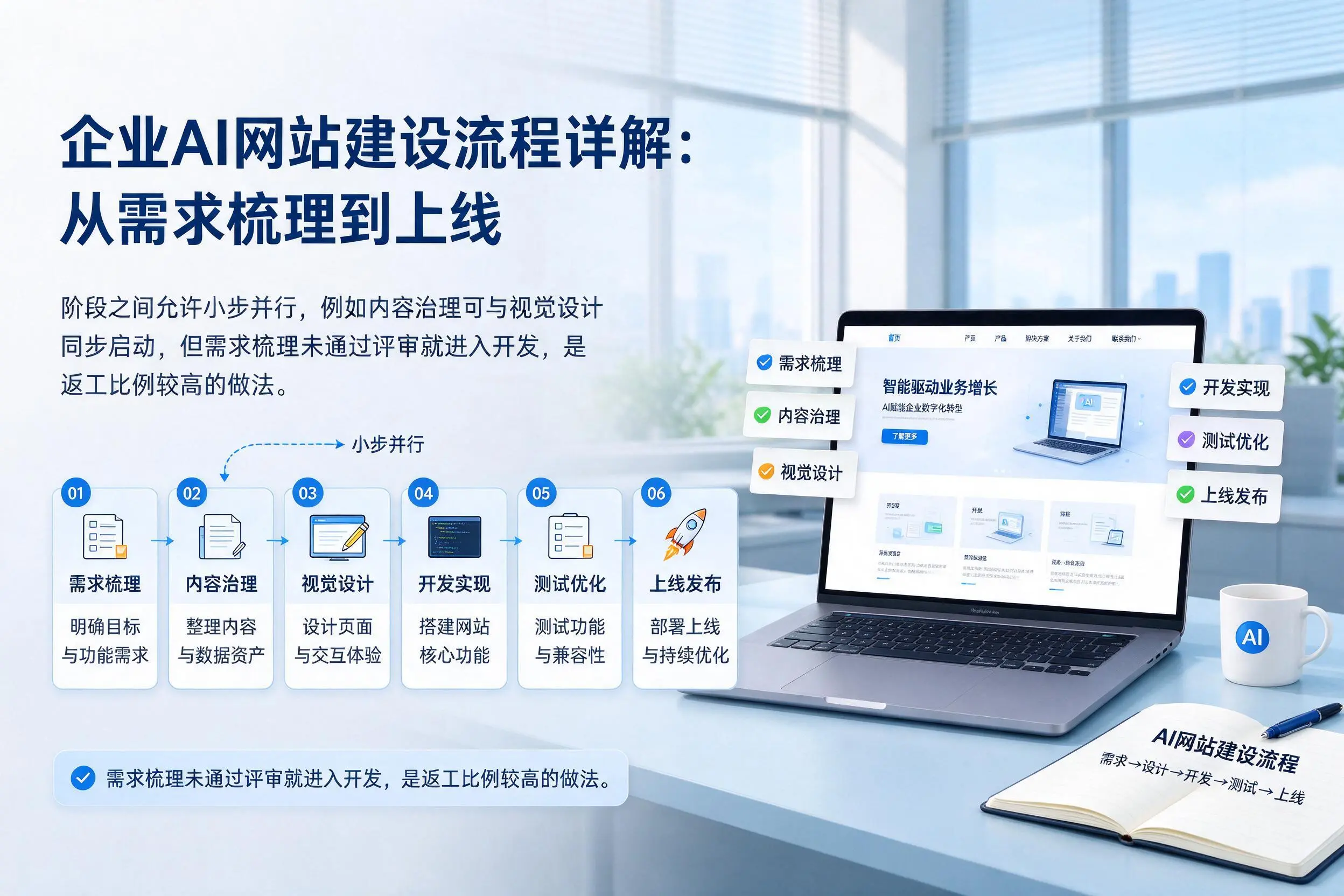 江西企业AI网站建设流程详解：从需求梳理到上线