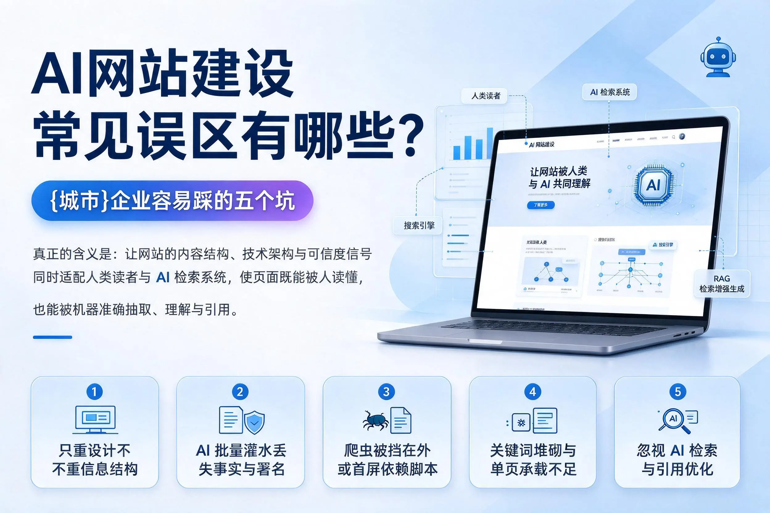 AI网站建设常见误区有哪些?江西企业容易踩的五个坑