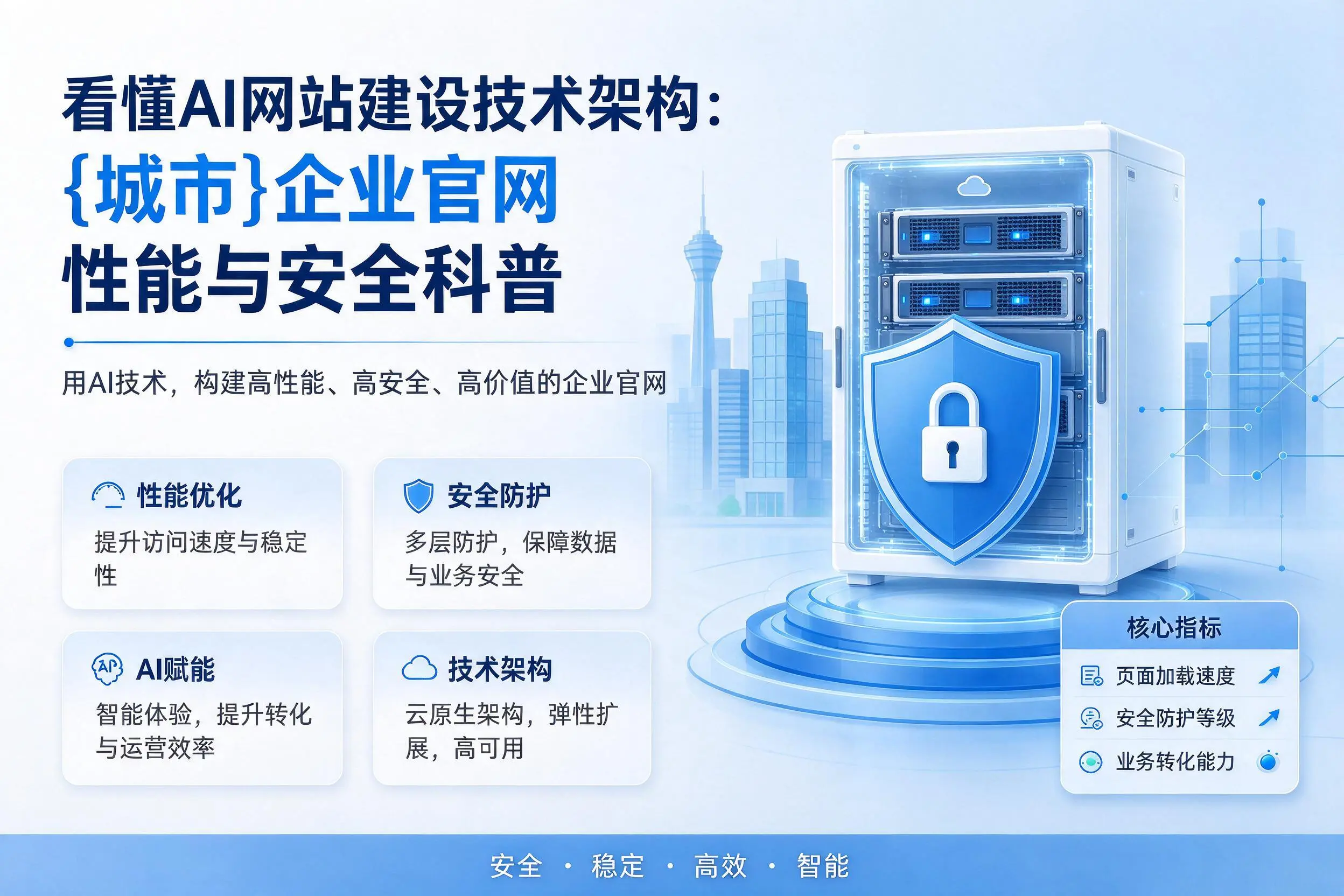 看懂AI网站建设技术架构:江西企业官网性能与安全科普