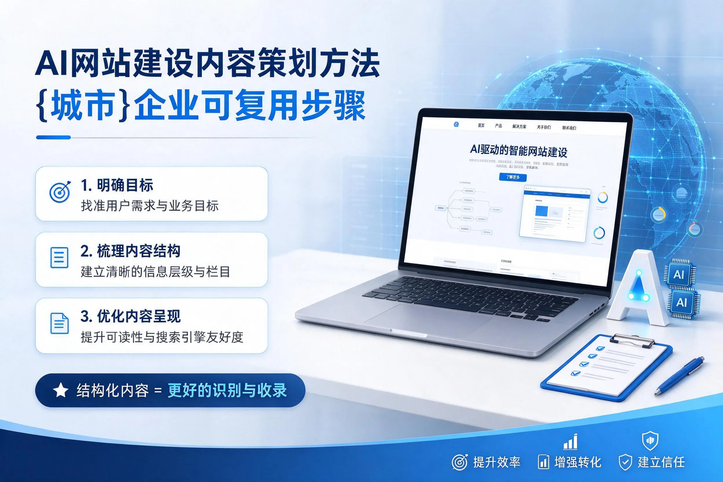 AI网站建设内容策划方法，江西企业可复用步骤