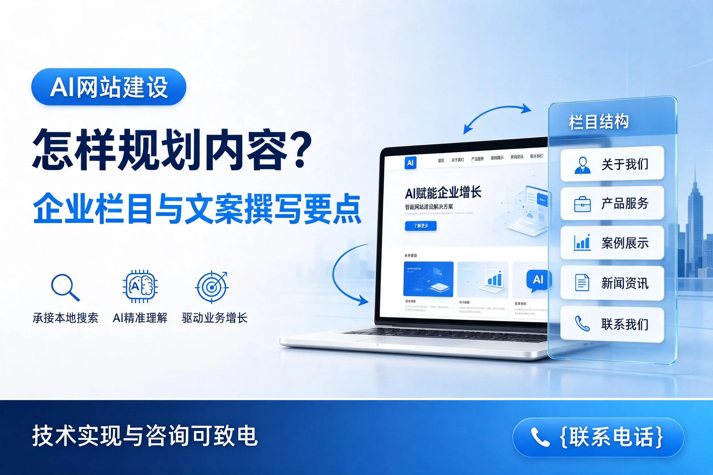 AI网站建设怎样规划内容？江西企业栏目与文案撰写要点