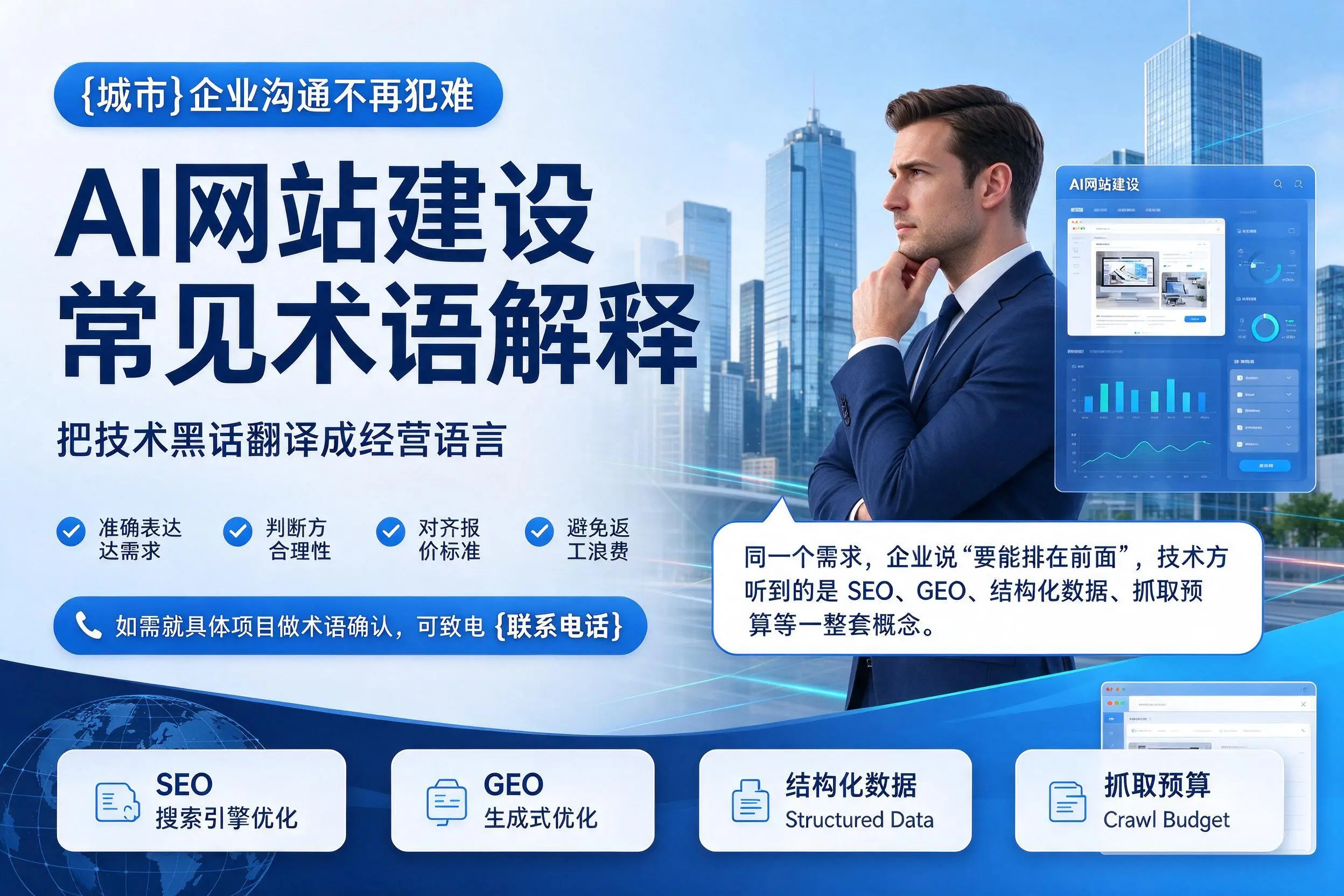AI网站建设常见术语解释，江西企业沟通不再犯难