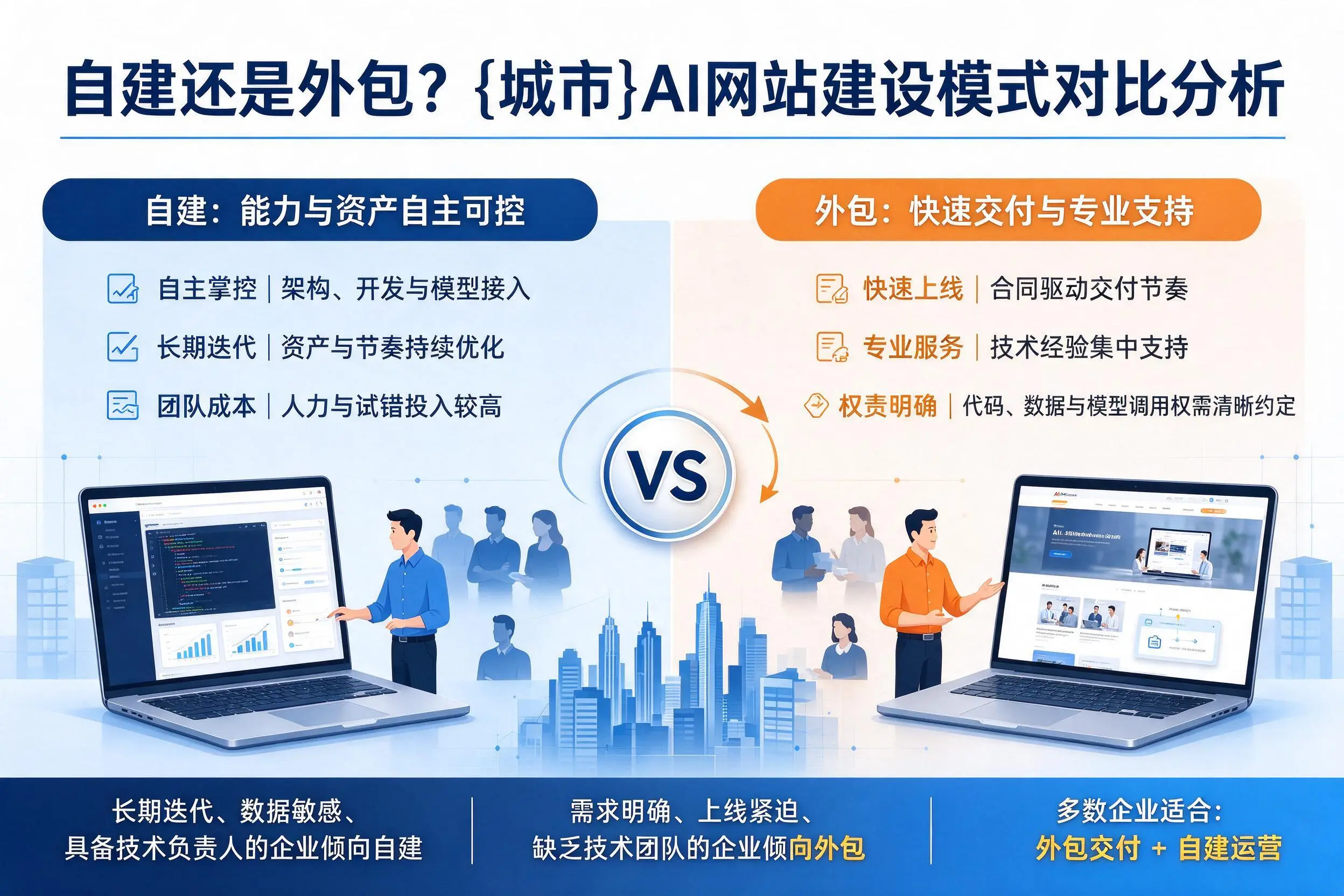 自建还是外包？江西AI网站建设模式对比分析