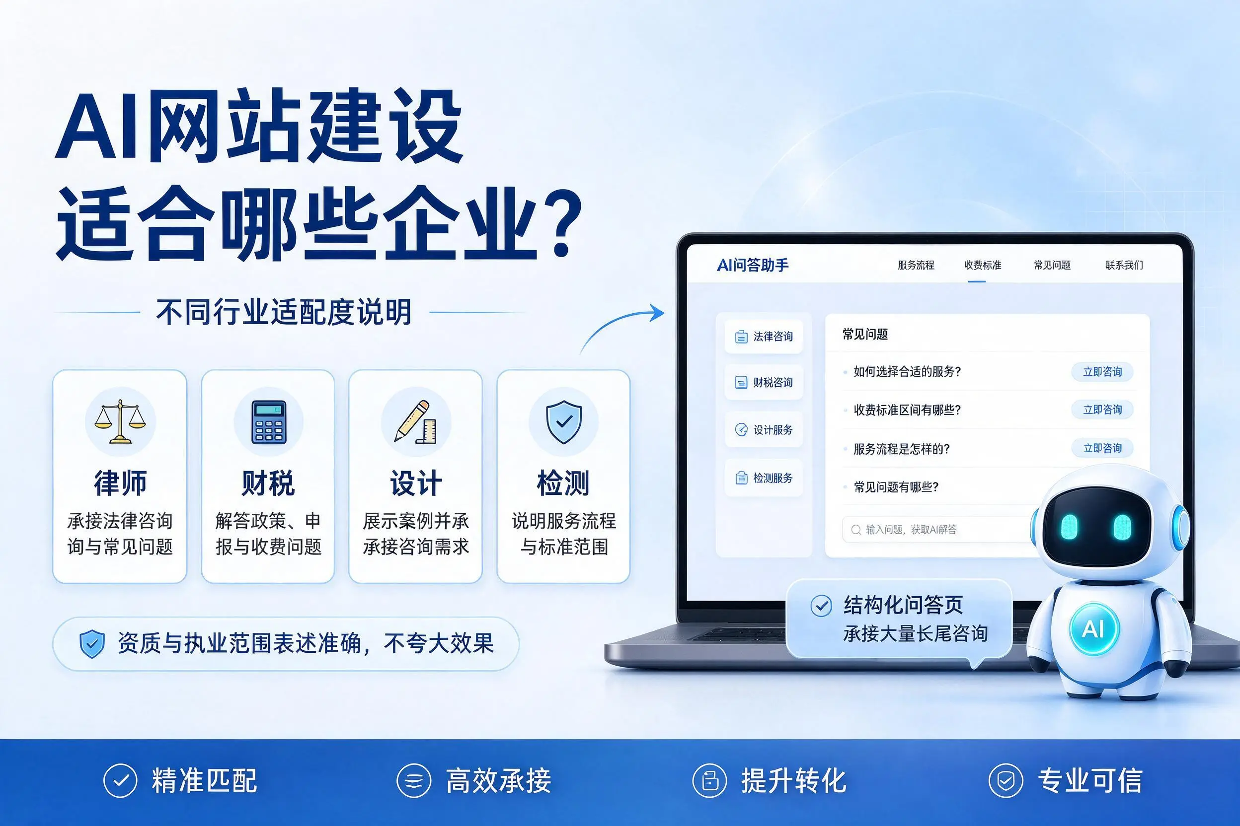 AI网站建设适合哪些企业？江西不同行业适配度说明