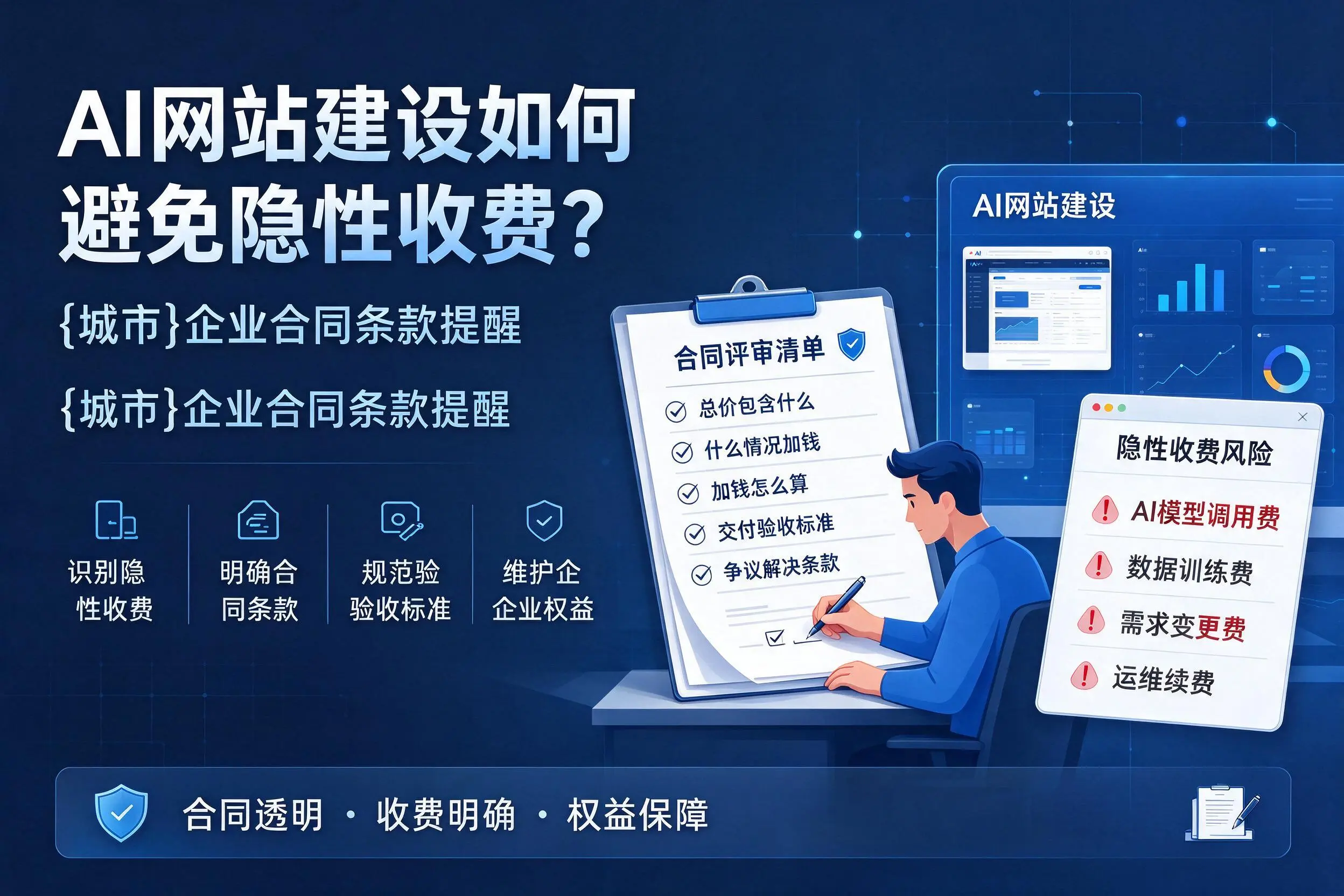 AI网站建设如何避免隐性收费?江西企业合同条款提醒