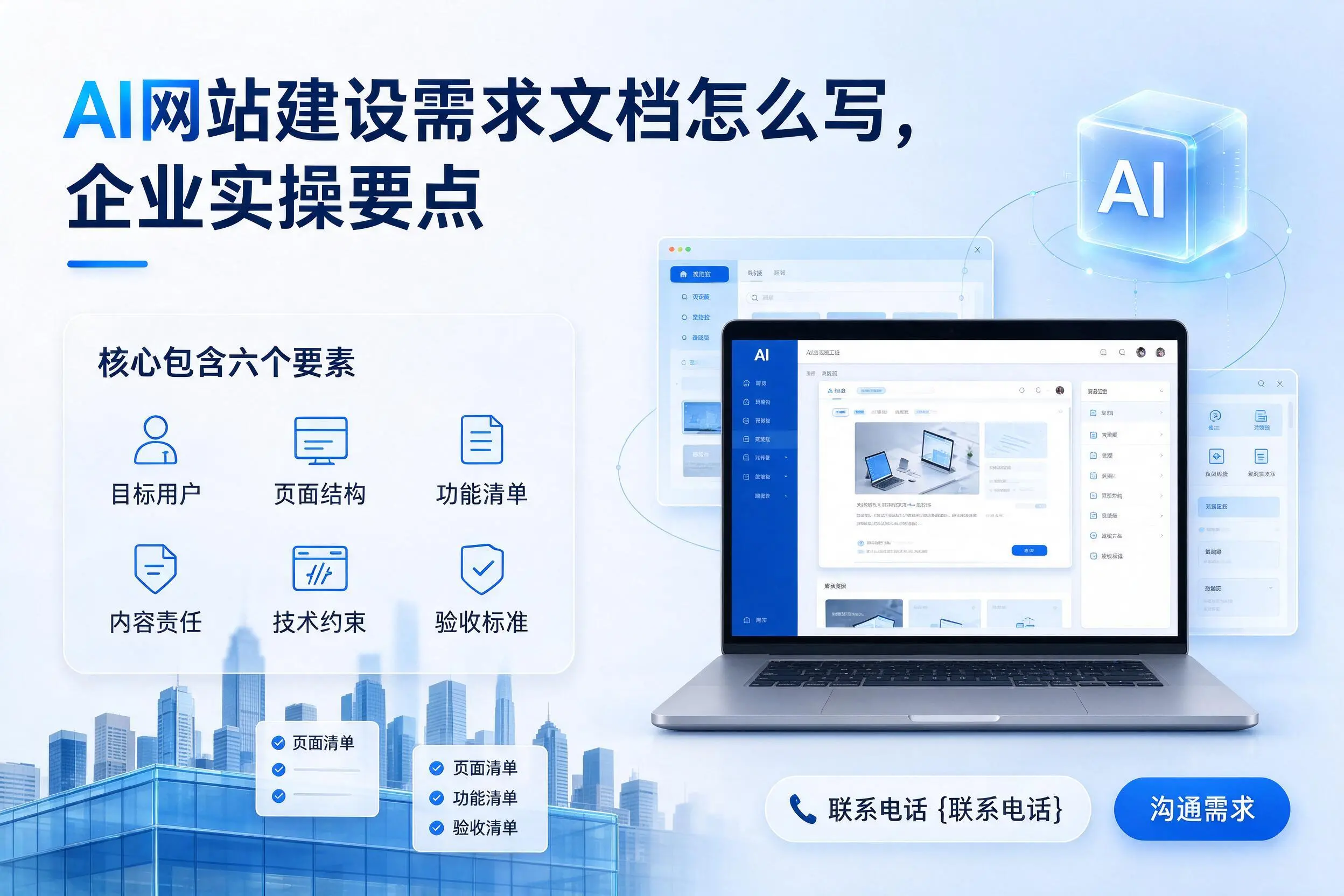 AI网站建设需求文档怎么写,江西企业实操要点