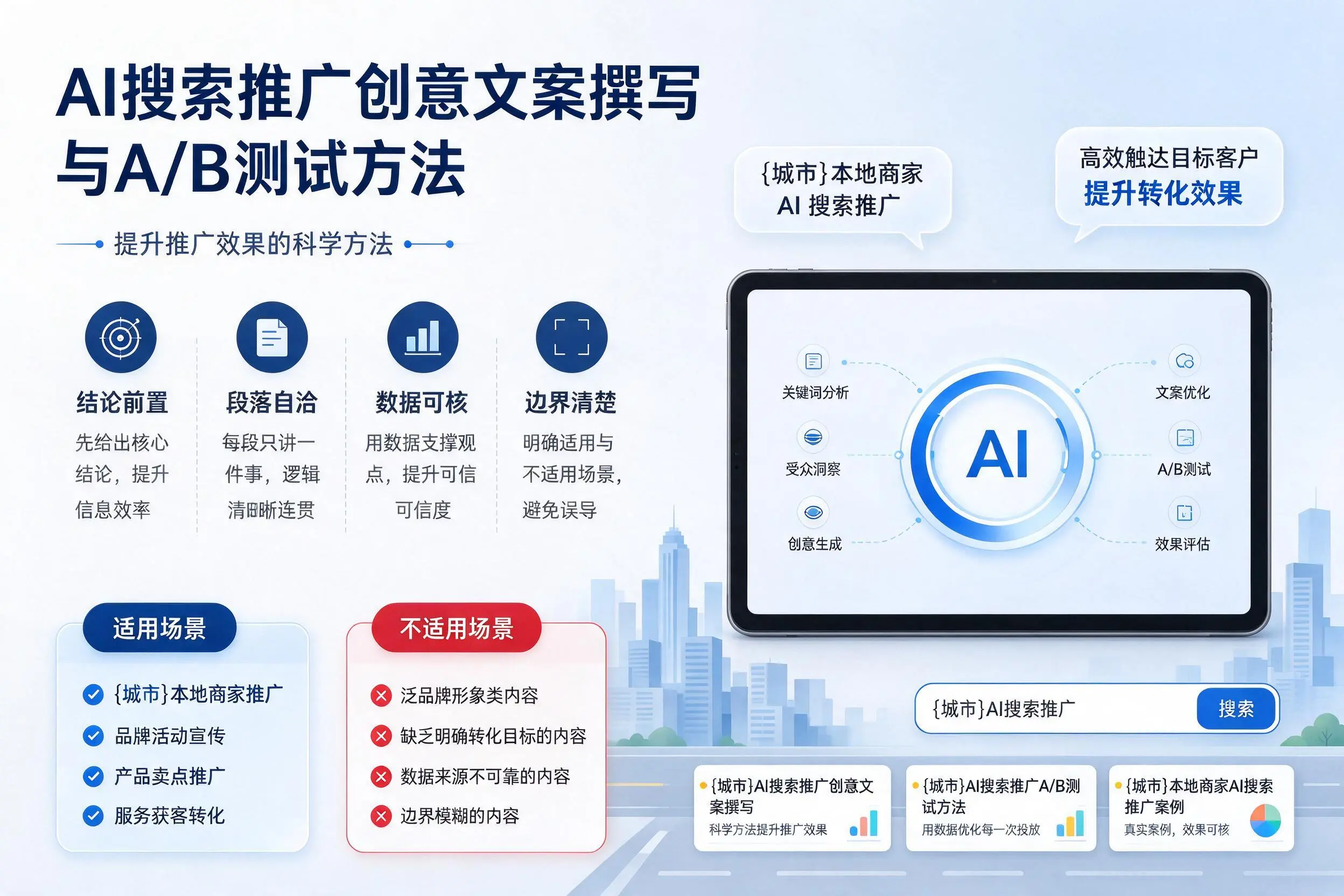 江西AI搜索推广创意文案撰写与A/B测试方法